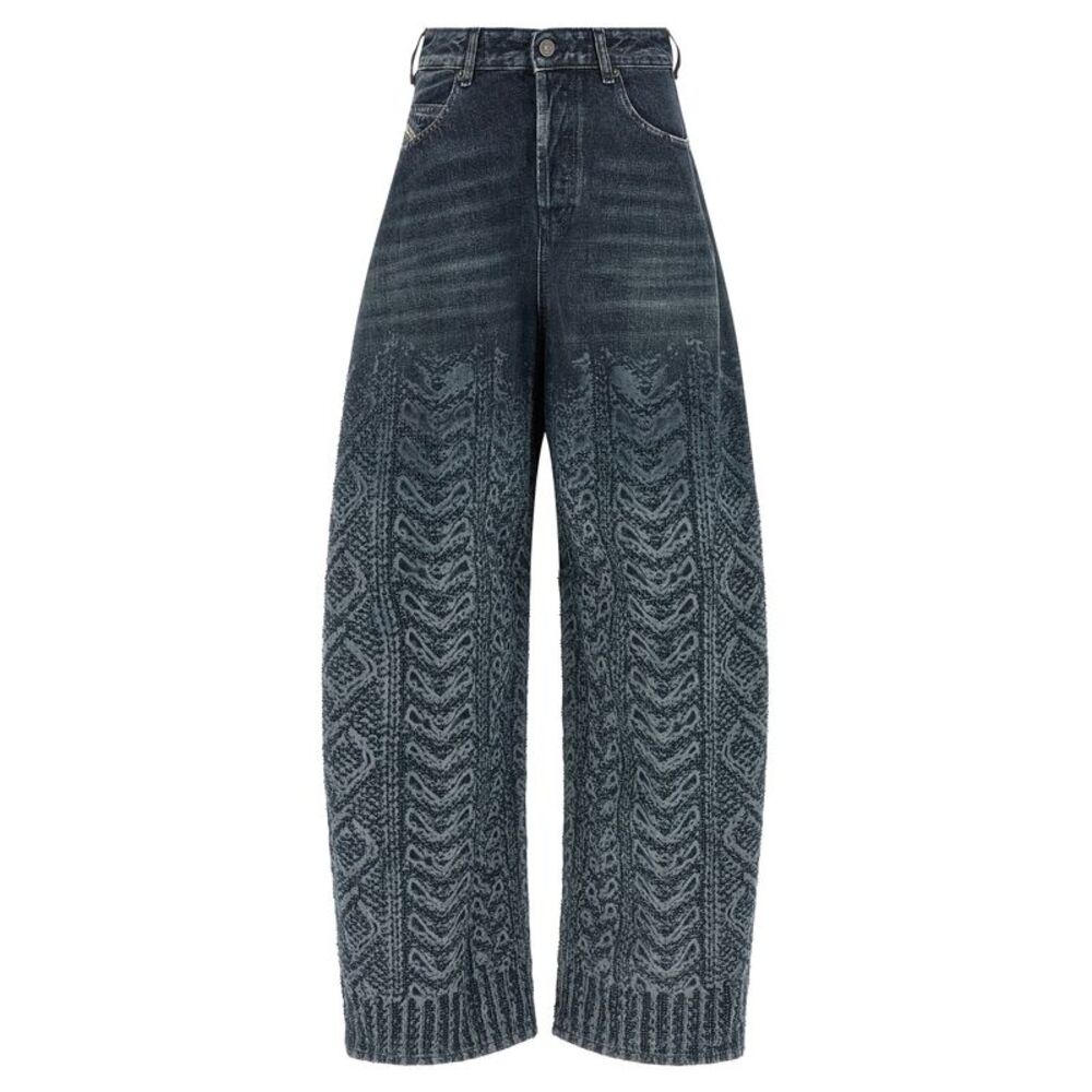 Diesel Blue Cotton High-Waisted Women's Jean